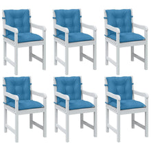 Stoelkussens Lage Rug Stof Gemêleerd Blauw 6