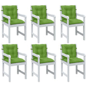 Stoelkussens lage rug gemêleerd groen 6 stuks