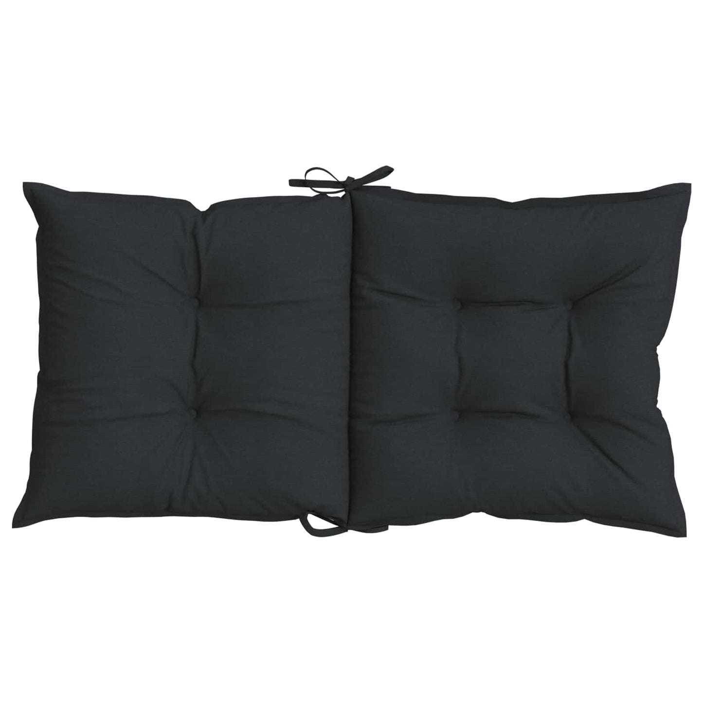 Laagrug Stoelkussens Set 2 pcs Melange Zwart 100 x 50 x 7 cm