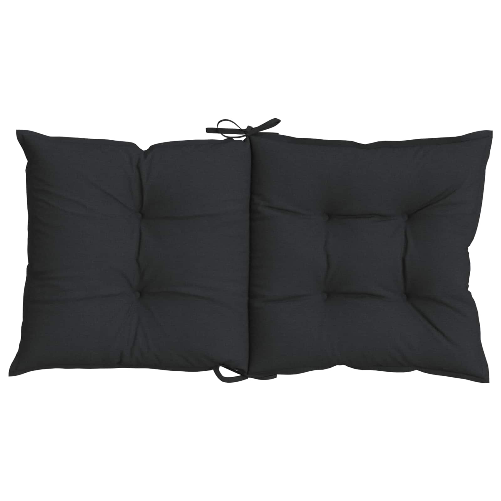 Laagrug Stoelkussens Set 4 pcs Melange Zwart 100 x 50 x 7 cm