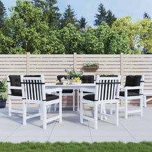Laagrug Stoelkussens Set 6 pcs Melange Zwart 100 x 50 x 7 cm