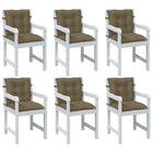Seat Cushions Low Back Fabric Blended Taupe 6
