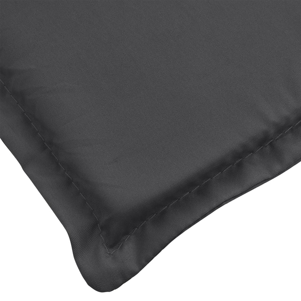 Stoelkussens 6 st hoge rug 120x50x4 cm stof gemêleerd antraciet