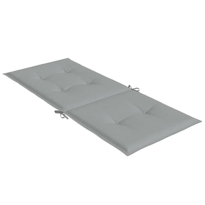 Stoelkussens 2 st hoge rug 120x50x4 cm stof lichtgrijs