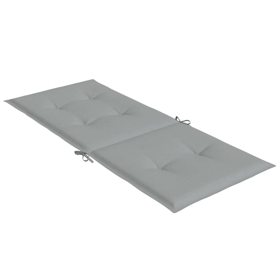 Stoelkussens 2 st hoge rug 120x50x4 cm stof lichtgrijs