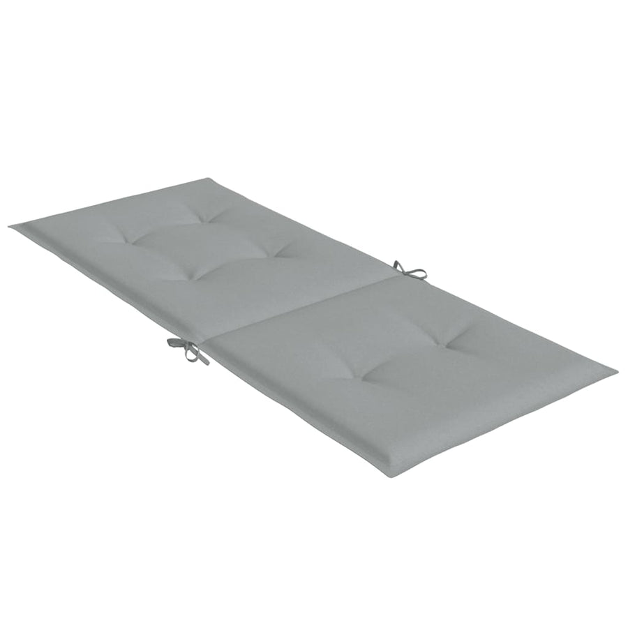 Stoelkussens 4 st hoge rug 120x50x4 cm stof lichtgrijs