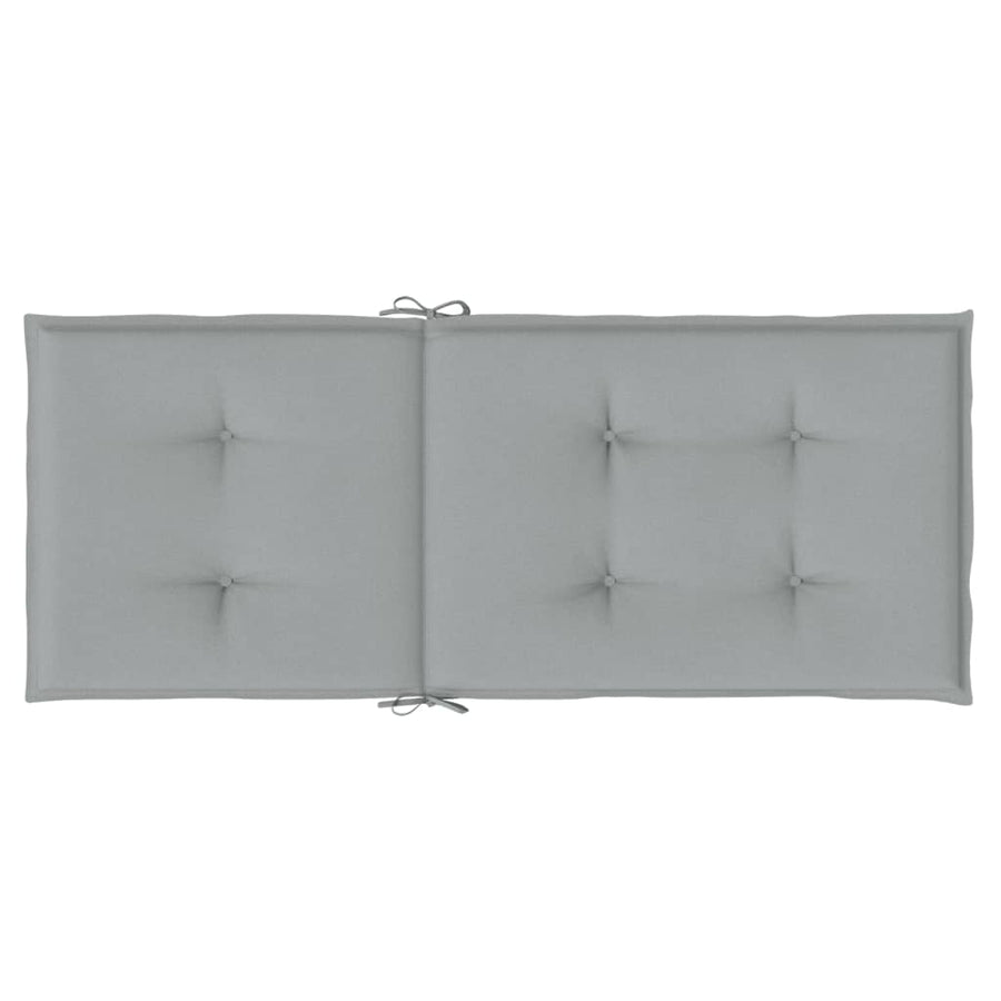 Stoelkussens 4 st hoge rug 120x50x4 cm stof lichtgrijs