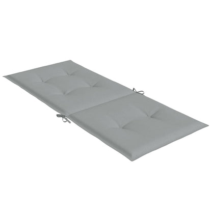 Stoelkussens 6 st hoge rug 120x50x4 cm stof lichtgrijs