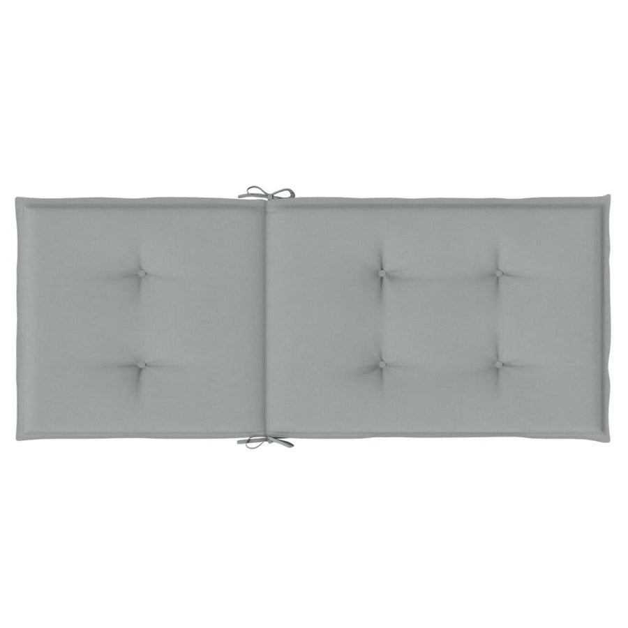 Stoelkussens 6 st hoge rug 120x50x4 cm stof lichtgrijs