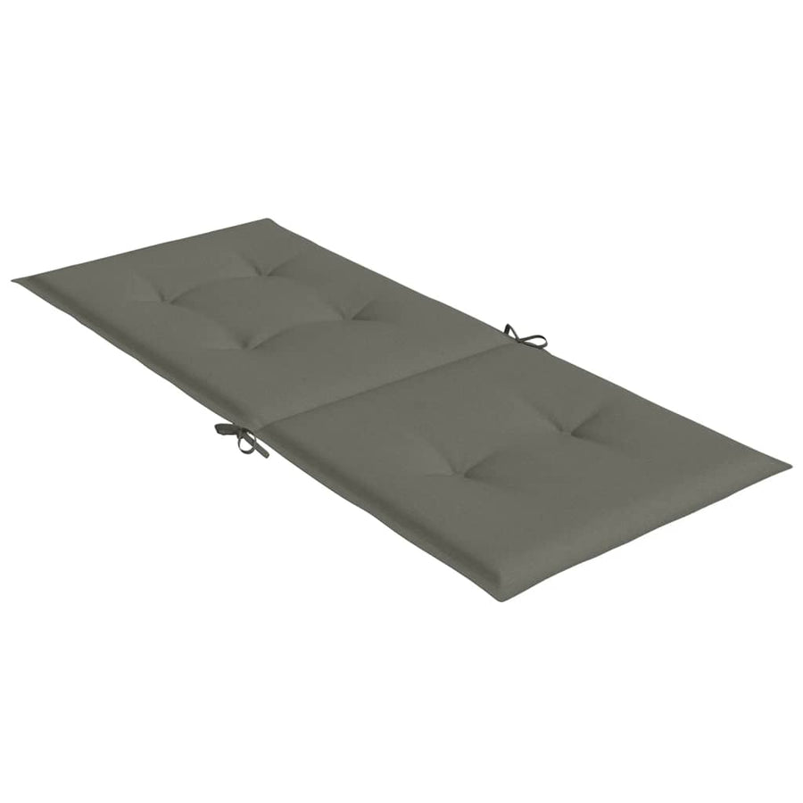 Stoelkussens 4 st hoge rug 120x50x4 cm stof donkergrijs