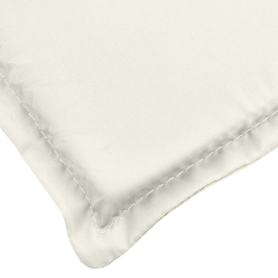 Stoelkussens 6 st hoge rug 120x50x4 cm stof gemêleerd crème