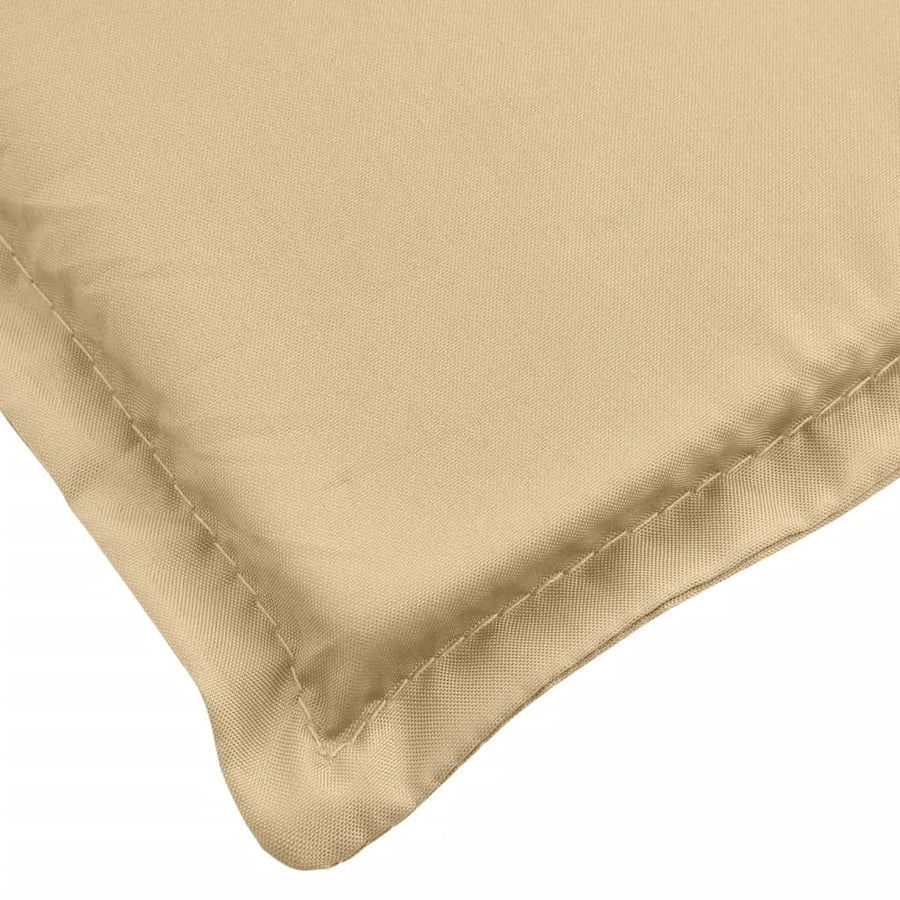 Stoelkussens 2 st hoge rug 120x50x4 cm stof gemêleerd beige
