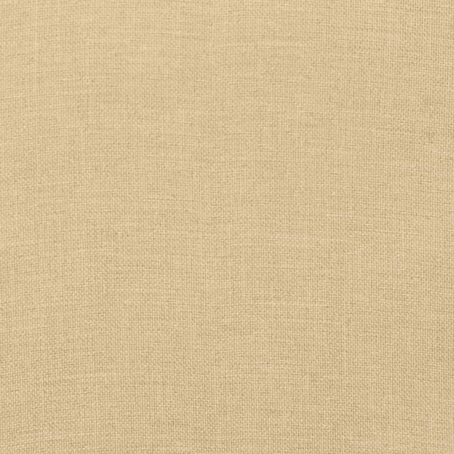 Stoelkussens 2 st hoge rug 120x50x4 cm stof gemêleerd beige