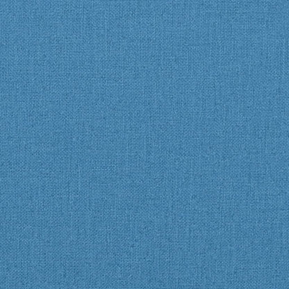 Stoelkussens 6 st hoge rug 120x50x4 cm stof gemêleerd blauw