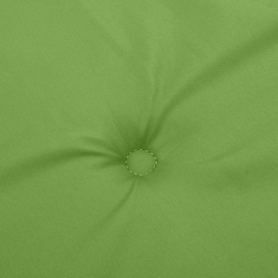 Stoelkussens 2 st hoge rug 120x50x4 cm stof gemêleerd groen