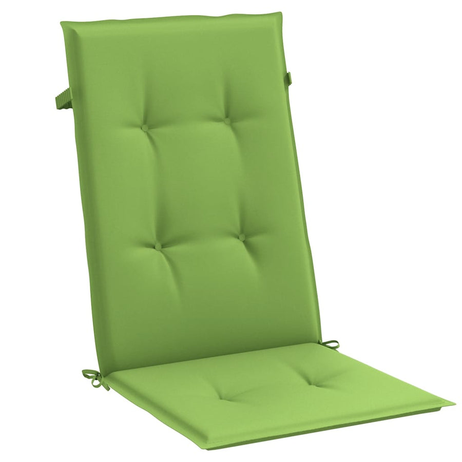 Stoelkussens 4 st hoge rug 120x50x4 cm stof gemêleerd groen