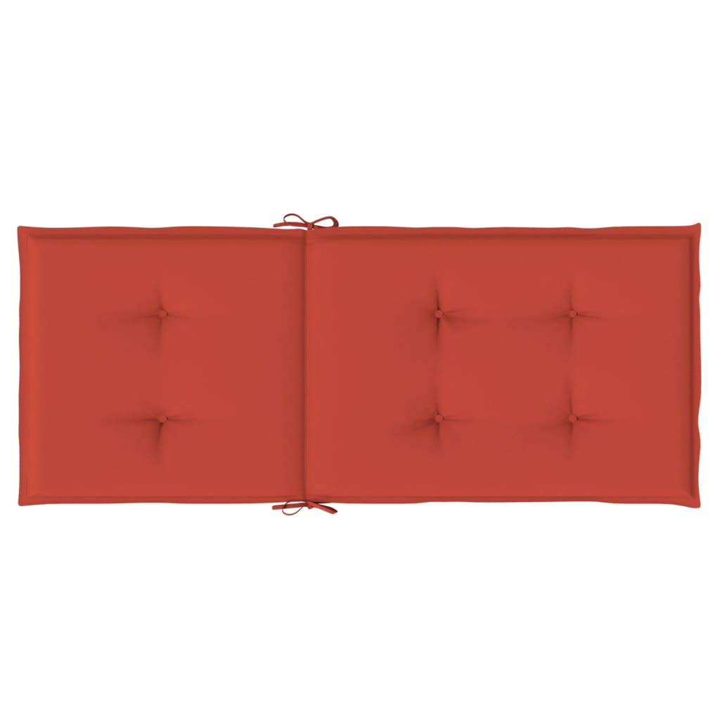 Stoelkussens Hoge Rug Stof Gemêleerd Rood 2