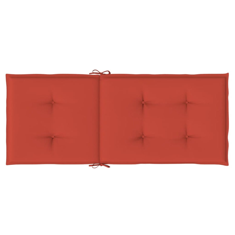 Stoelkussens Hoge Rug Stof Gemêleerd Rood 2