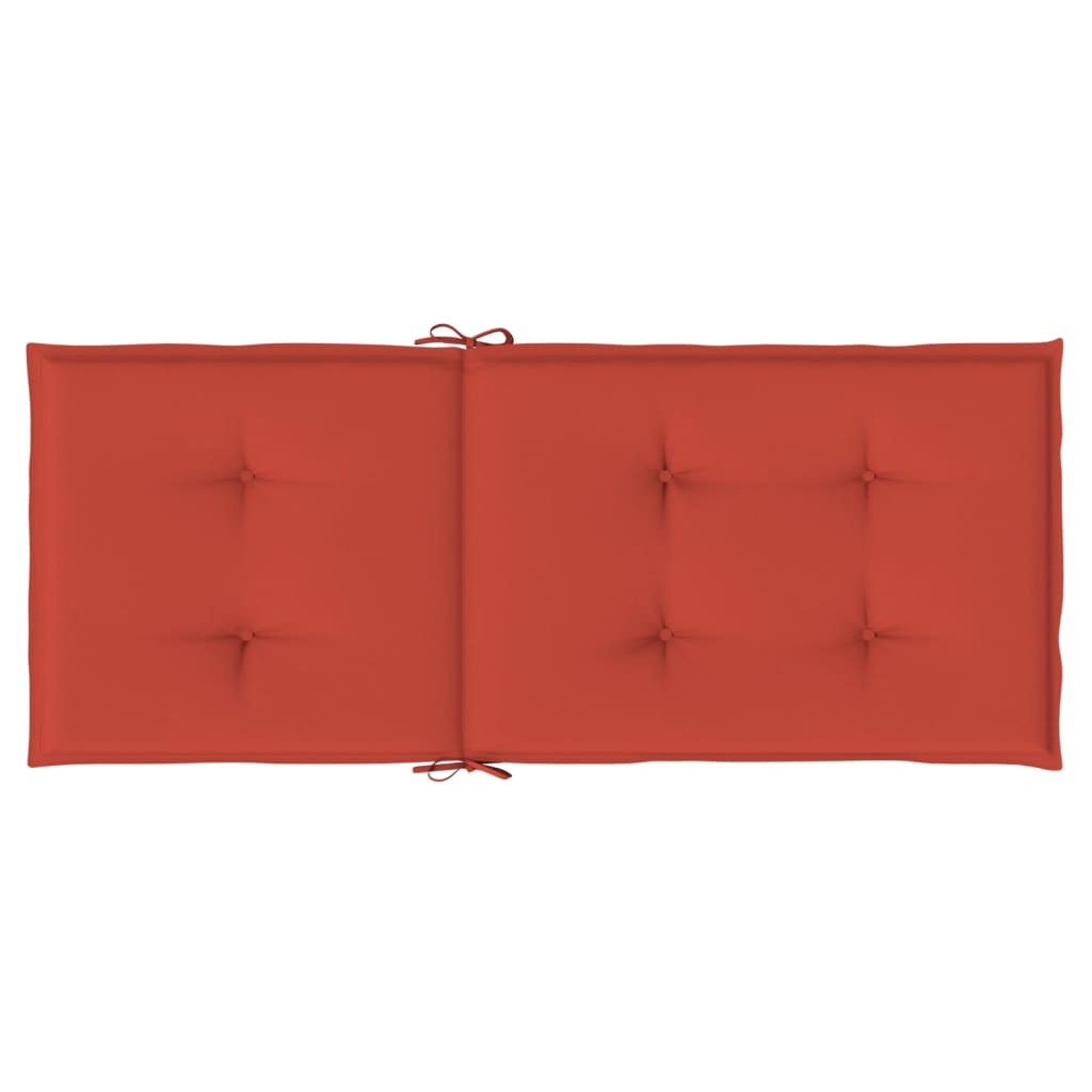 Stoelkussens Hoge Rug Stof Gemêleerd Rood 4