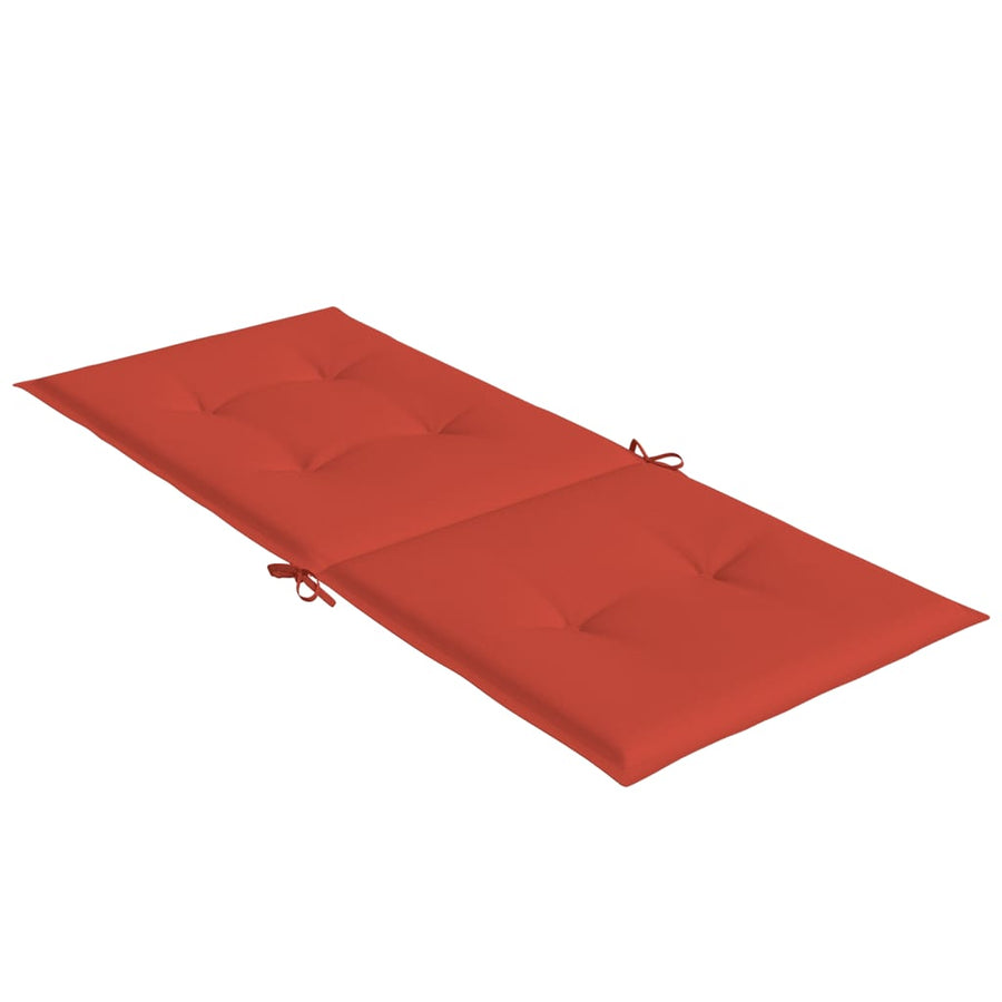 Stoelkussens 6 st hoge rug 120x50x4 cm stof gemêleerd rood