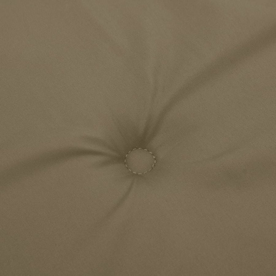 Stoelkussens 4 st hoge rug 120x50x4 cm stof gemêleerd taupe