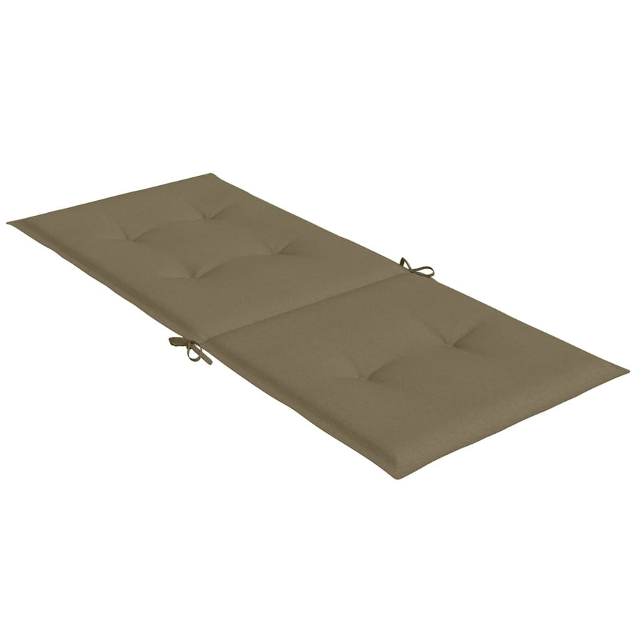 Stoelkussens 6 st hoge rug 120x50x4 cm stof gemêleerd taupe