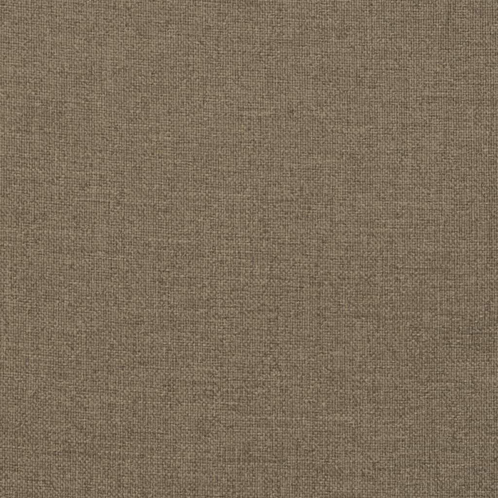 Stoelkussens 6 st hoge rug 120x50x4 cm stof gemêleerd taupe