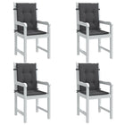 Chair cushions 4 pcs low back 100x50x4 cm mixed fabric anthracite