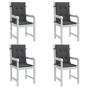 Stoelkussens 4 st 100x50x4 cm gemêleerd antraciet