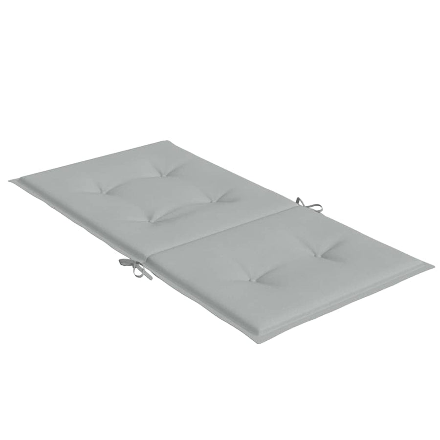 Stoelkussens 4 st lage rug 100x50x4 cm stof lichtgrijs