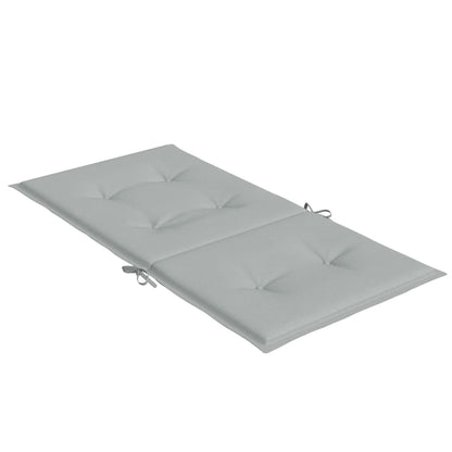Stoelkussens 6 st lage rug 100x50x4 cm stof lichtgrijs