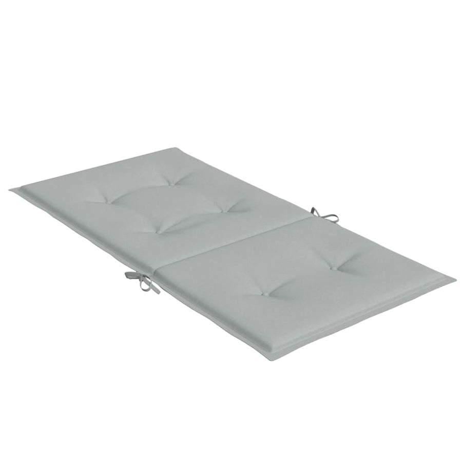 Stoelkussens 6 st lage rug 100x50x4 cm stof lichtgrijs