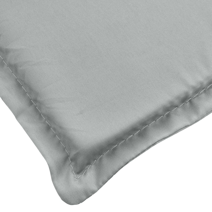 Stoelkussens 6 st lage rug 100x50x4 cm stof lichtgrijs
