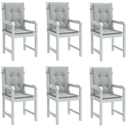 Stoelkussens 6 st lichtgrijs 100x50x4 cm polyester