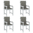 Stoelkussens 4 st donkergrijs 100x50x4 cm