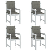 Stoelkussens 4 st donkergrijs 100x50x4 cm