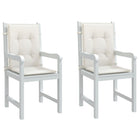Seat cushions 2 pcs low back 100x50x4 cm fabric mottled cream