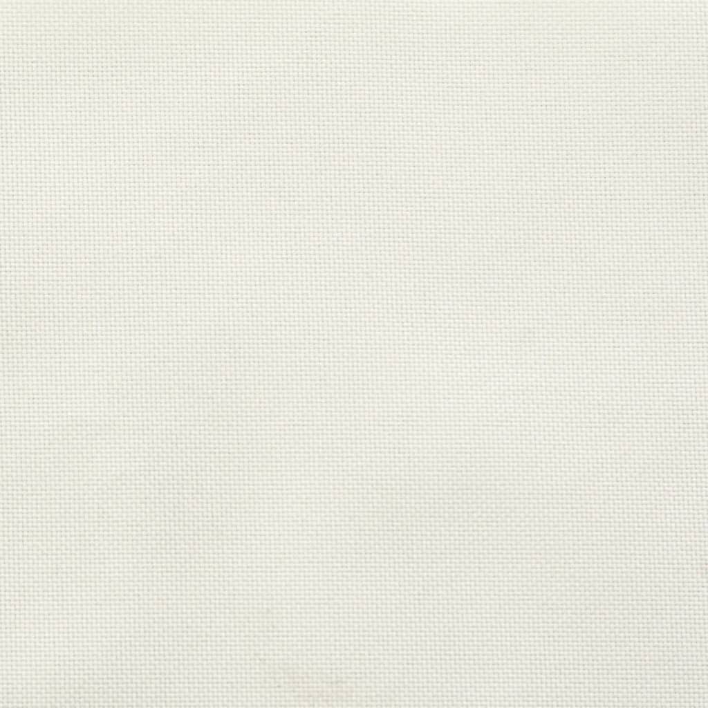 Stoelkussens 4 st lage rug 100x50x4 cm stof gemêleerd crème