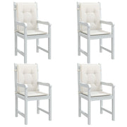 Stoelkussens 4 st gemêleerd crème 100x50x4 cm