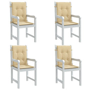 Stoelkussens 4 st 100x50x4 cm gemêleerd beige