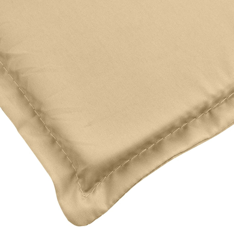 Stoelkussens 6 st lage rug 100x50x4 cm stof gemêleerd beige