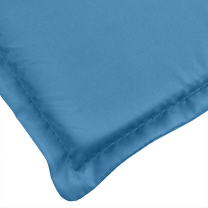 Stoelkussens 4 st lage rug 100x50x4 cm stof gemêleerd blauw