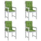 Stoelkussens 4 st gemêleerd groen 100x50x4 cm