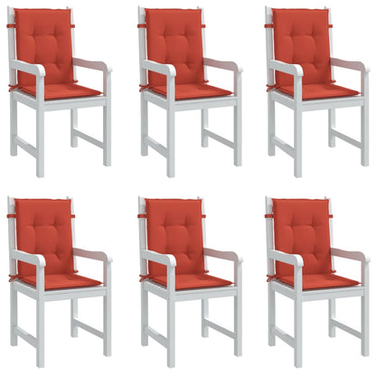 Stoelkussens Lage Rug Stof Gemêleerd Rood 6