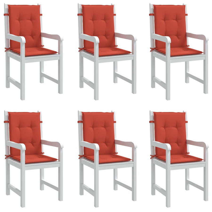 Stoelkussens Lage Rug Stof Gemêleerd Rood 6