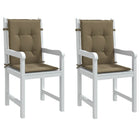 Stoelkussens 2 st 100x50x4 cm gemêleerd taupe