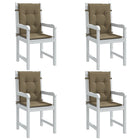 Chair cushions 4 pcs low back 100x50x4 cm fabric mixed taupe