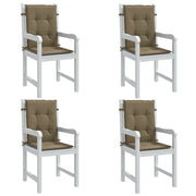 Chair cushions 4 pcs low back 100x50x4 cm fabric mixed taupe