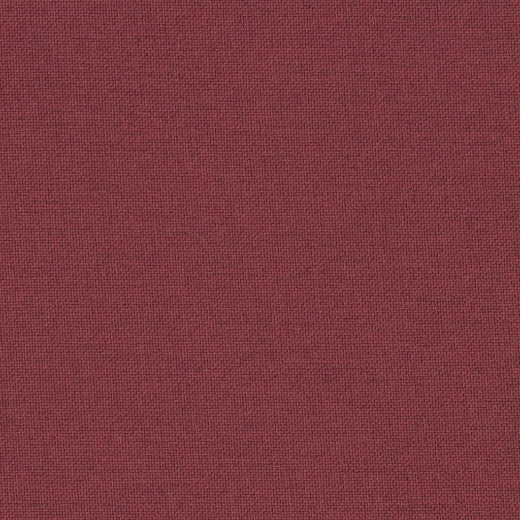 Stoelkussens 4 st lage rug 100x50x4 cm stof gemêleerd wijnrood
