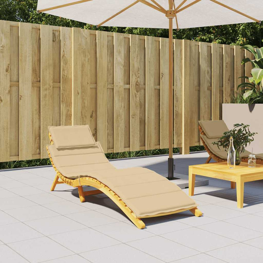 Ligbedkussen 186X58X4 Cm Stof Gemêleerd Beige beige mix